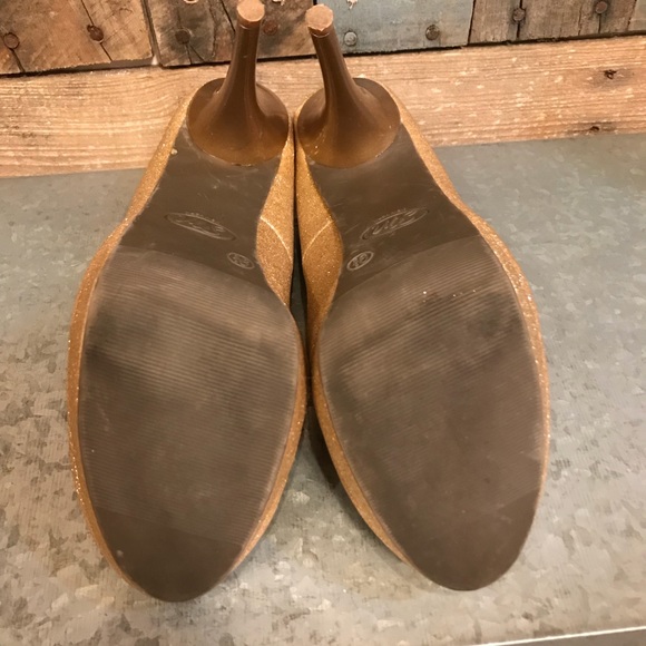 SM New York gold glitter platform heel - Picture 7 of 8